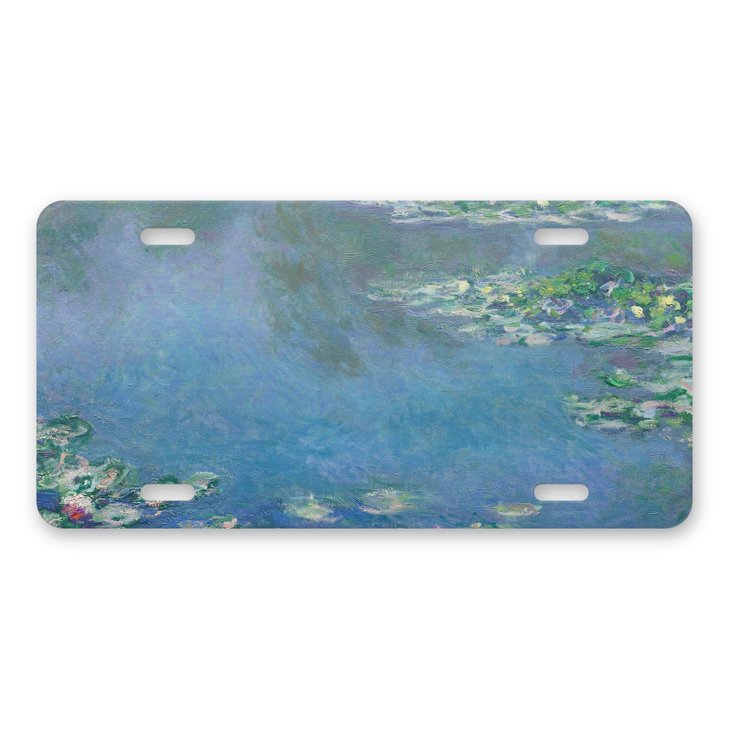 Monet Water Lilies aluminum front license plate
