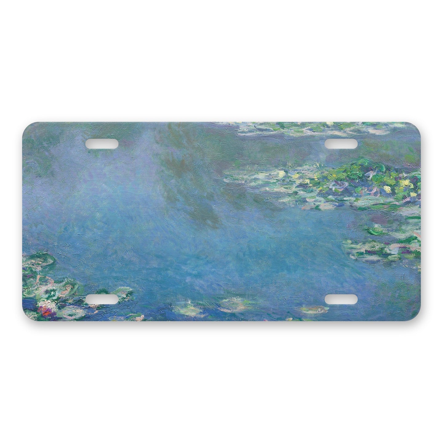 Monet Water Lilies aluminum front license plate