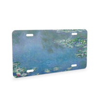 Monet Water Lilies aluminum front license plate