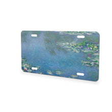 Monet Water Lilies aluminum front license plate