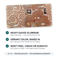 Klimt Tree Of Life aluminum front license plate