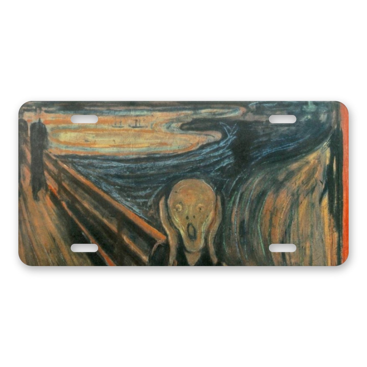 The Scream aluminum front license plate