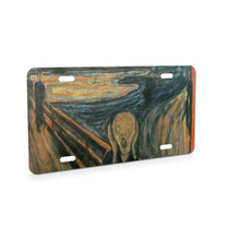 The Scream aluminum front license plate