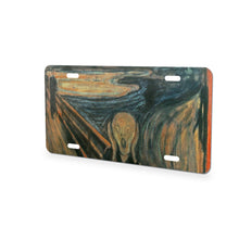 The Scream aluminum front license plate