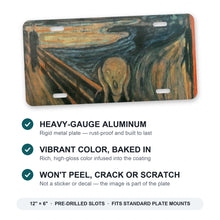 The Scream aluminum front license plate