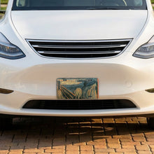 The Scream aluminum front license plate