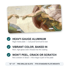 Creation Of Adam aluminum front license plate