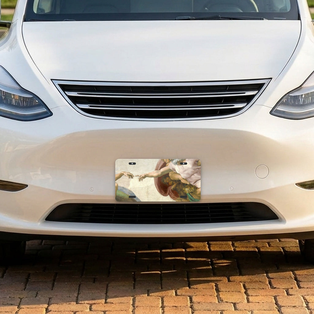 Creation Of Adam aluminum front license plate