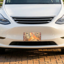 Mucha Art Nouveau aluminum front license plate