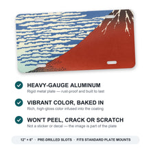 Red Fuji aluminum front license plate