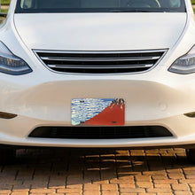 Red Fuji aluminum front license plate