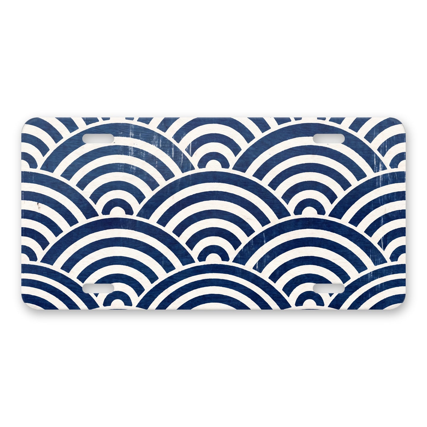 Ukiyo-e Wave Pattern aluminum front license plate