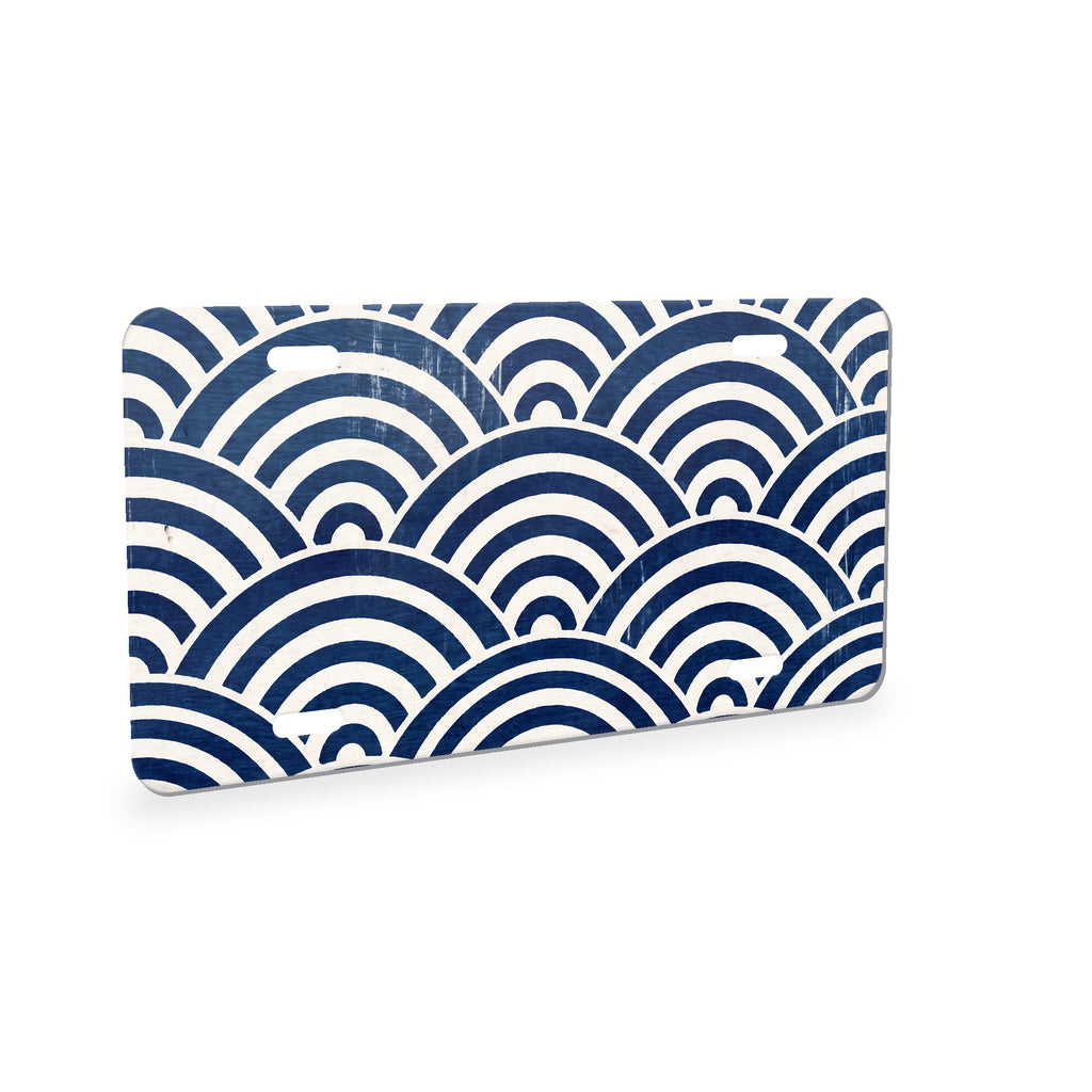 Ukiyo-e Wave Pattern aluminum front license plate