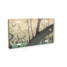 Hokusai Plum Blossom aluminum front license plate
