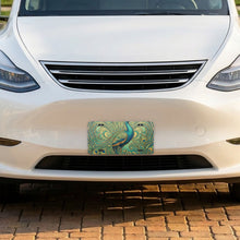 Art Nouveau Peacock aluminum front license plate