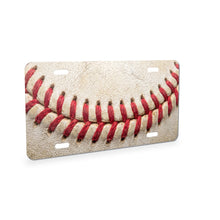 Baseball Stitch aluminum front license plate