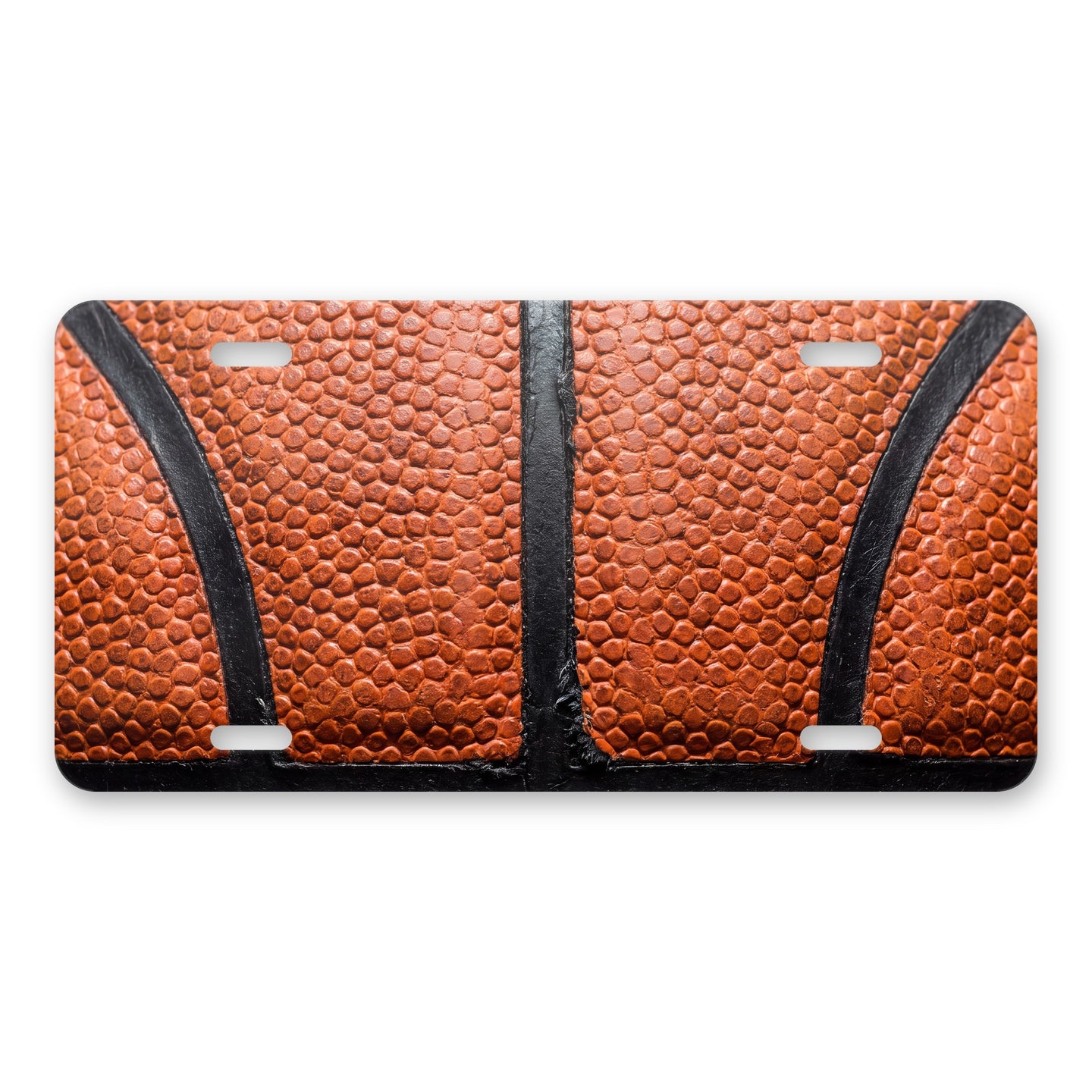 Basketball Texture aluminum front license plate