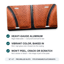 Basketball Texture aluminum front license plate