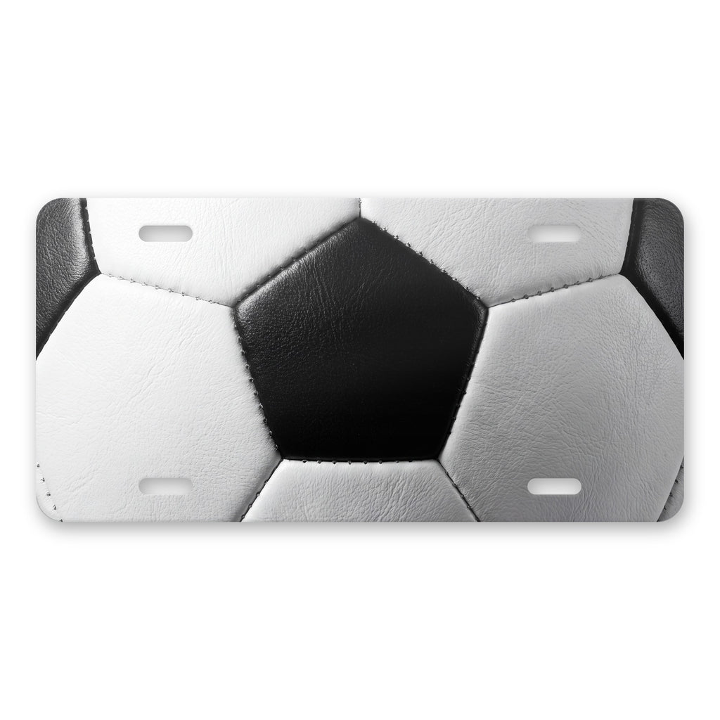 Soccer Ball aluminum front license plate
