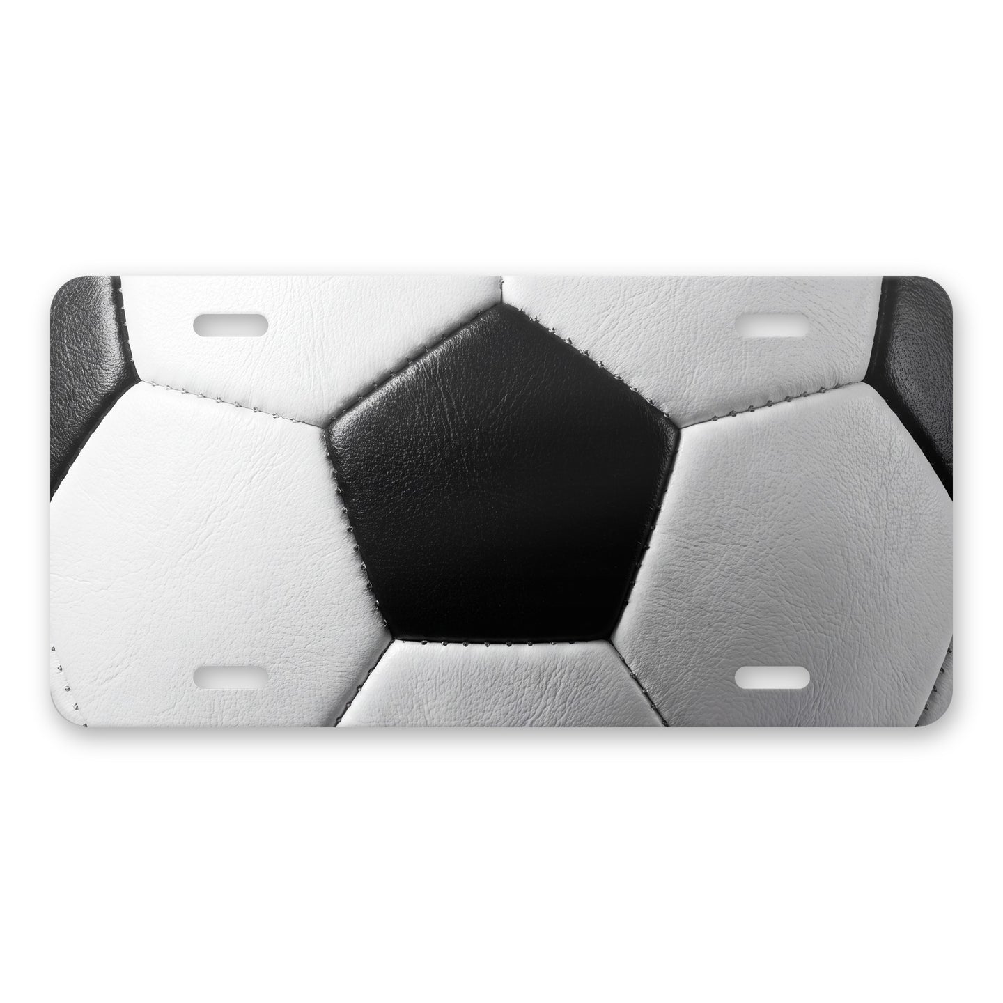 Soccer Ball aluminum front license plate