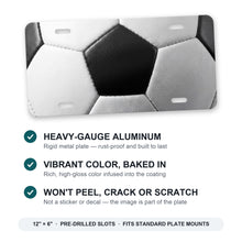 Soccer Ball aluminum front license plate