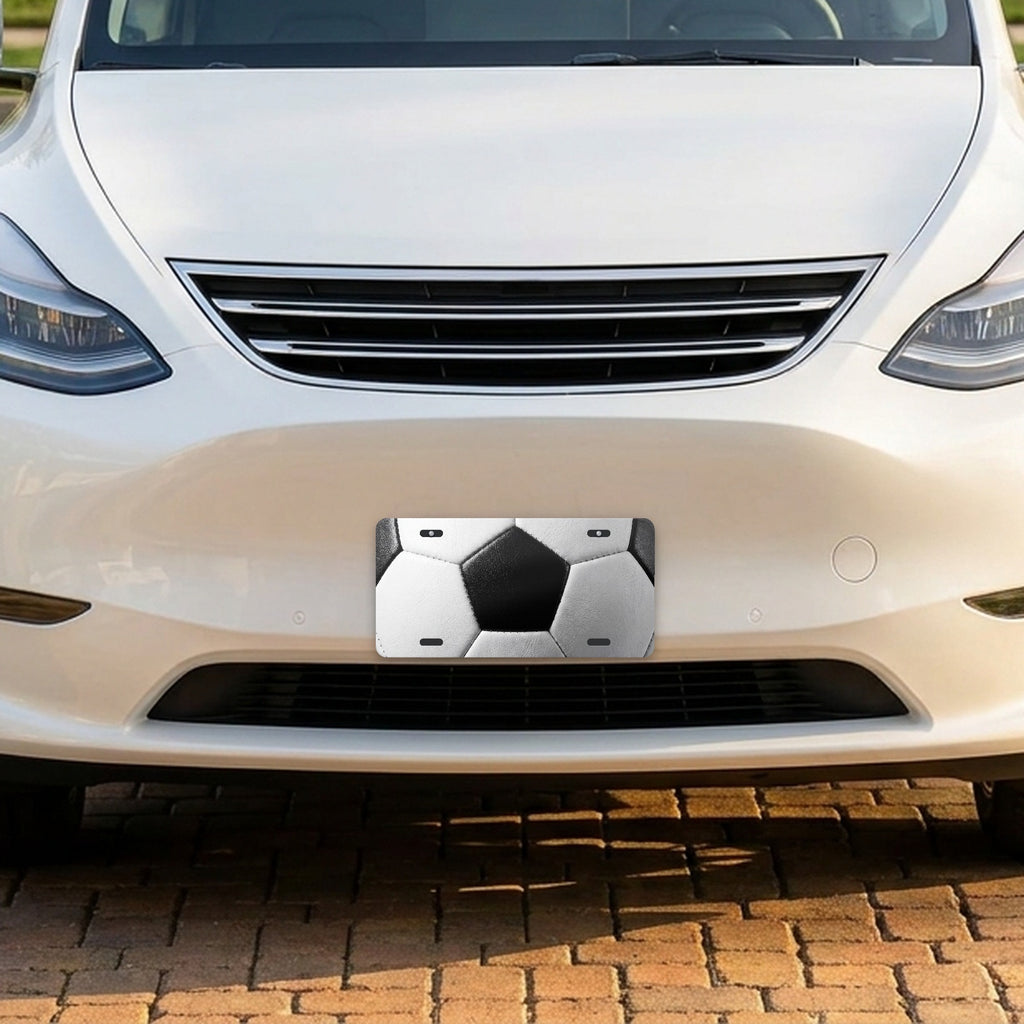 Soccer Ball aluminum front license plate