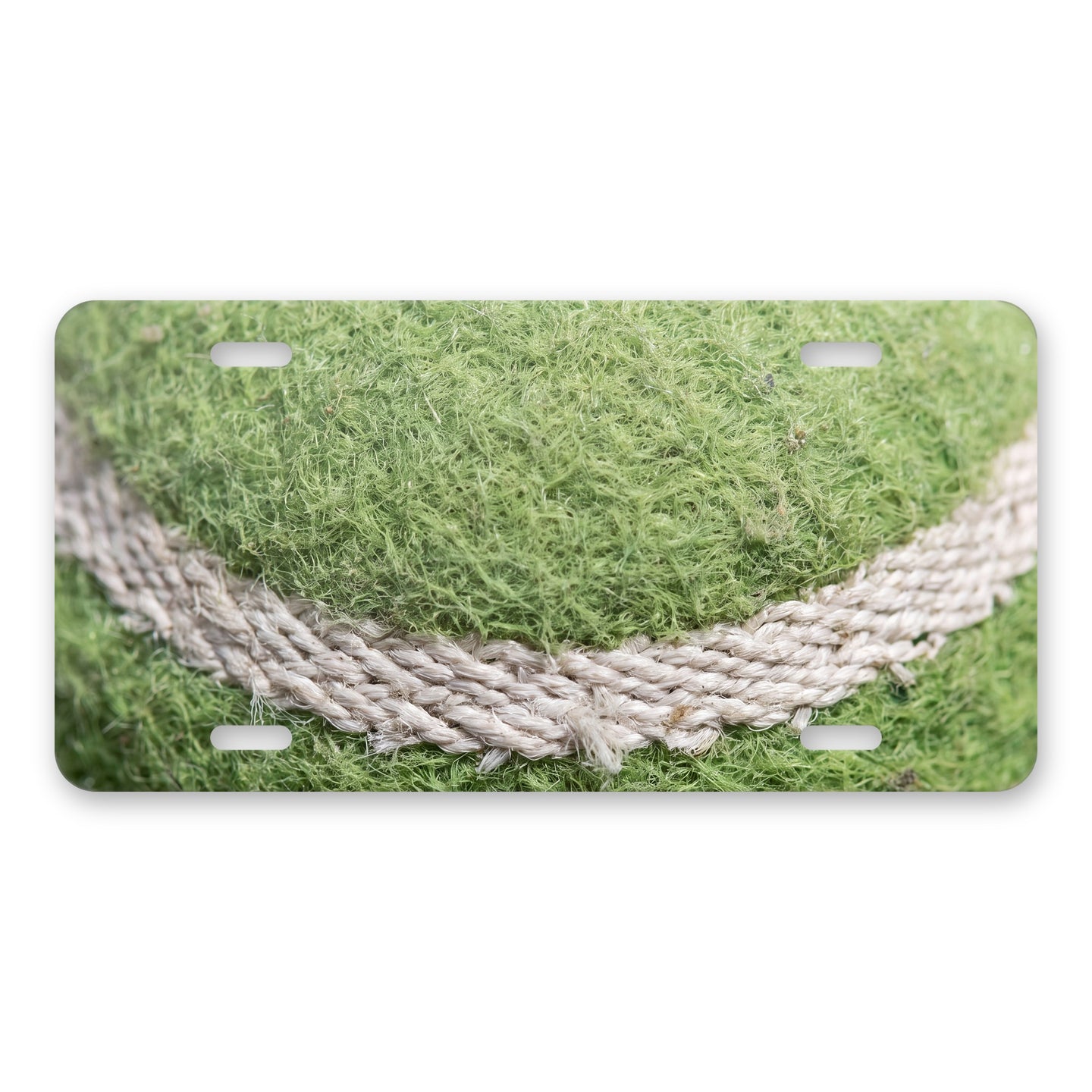 Tennis Ball aluminum front license plate