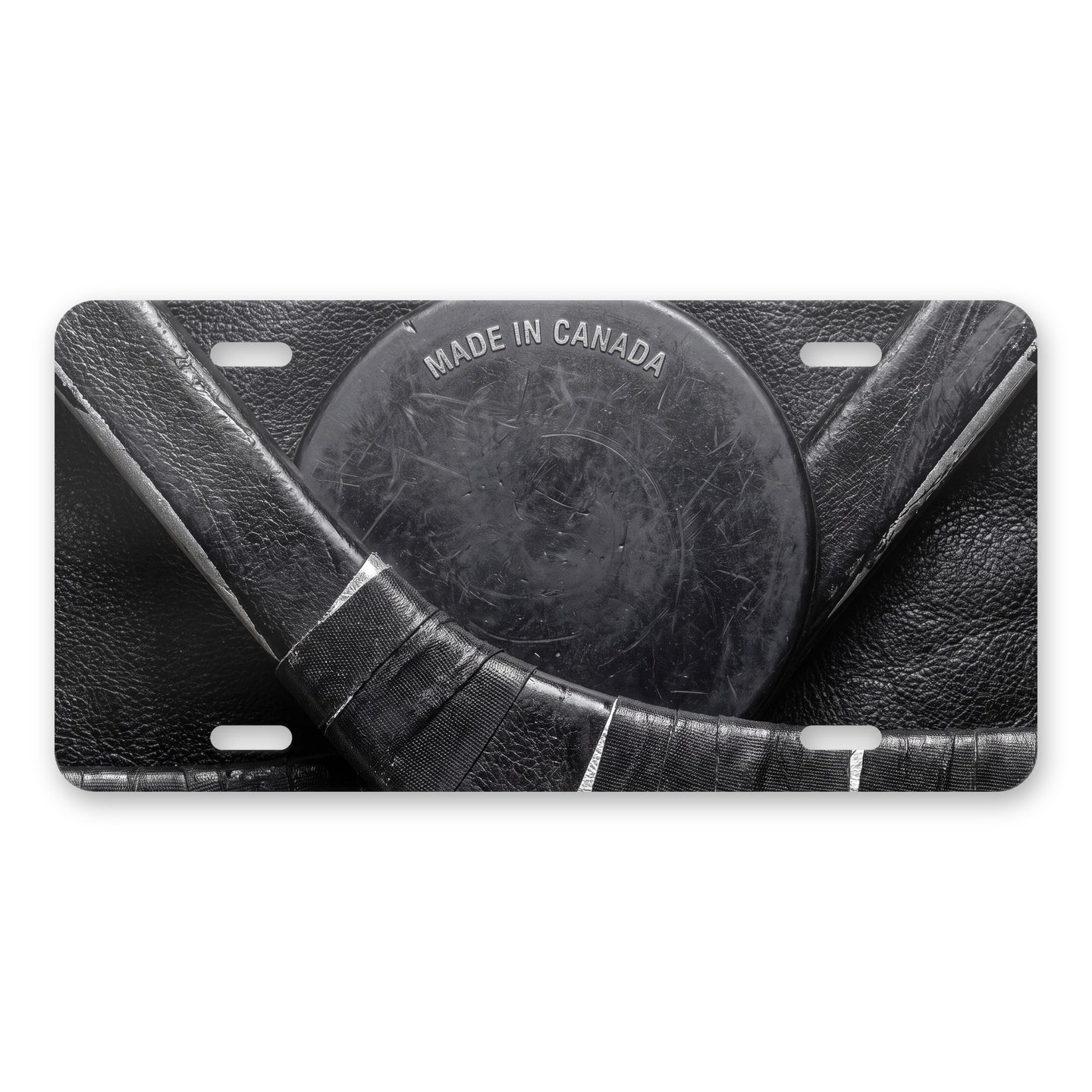 Hockey aluminum front license plate