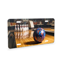 Bowling aluminum front license plate