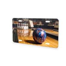 Bowling aluminum front license plate