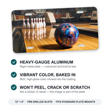 Bowling aluminum front license plate