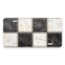 Checkered Racing Flag aluminum front license plate