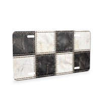 Checkered Racing Flag aluminum front license plate