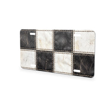 Checkered Racing Flag aluminum front license plate