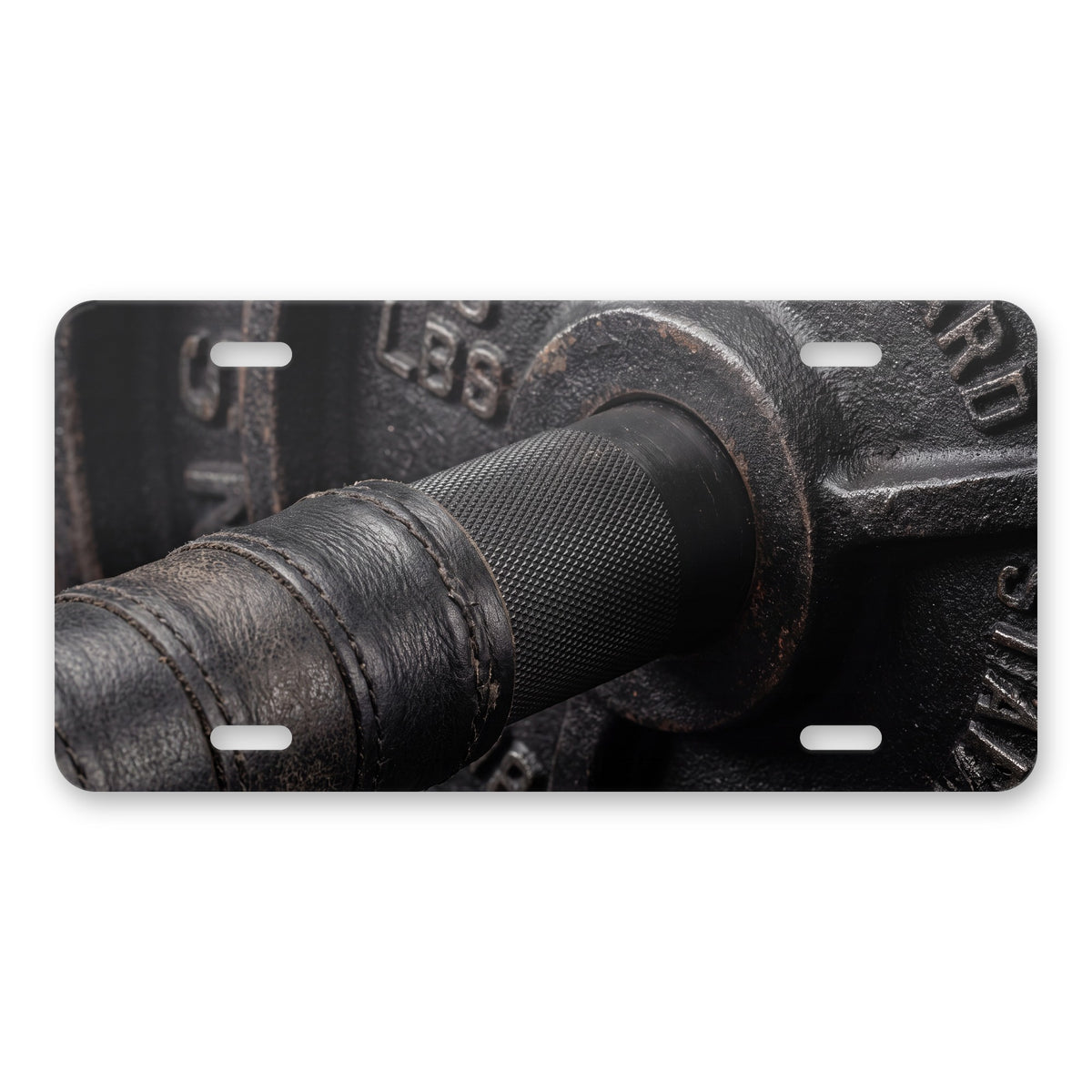 Barbell Lifting aluminum front license plate