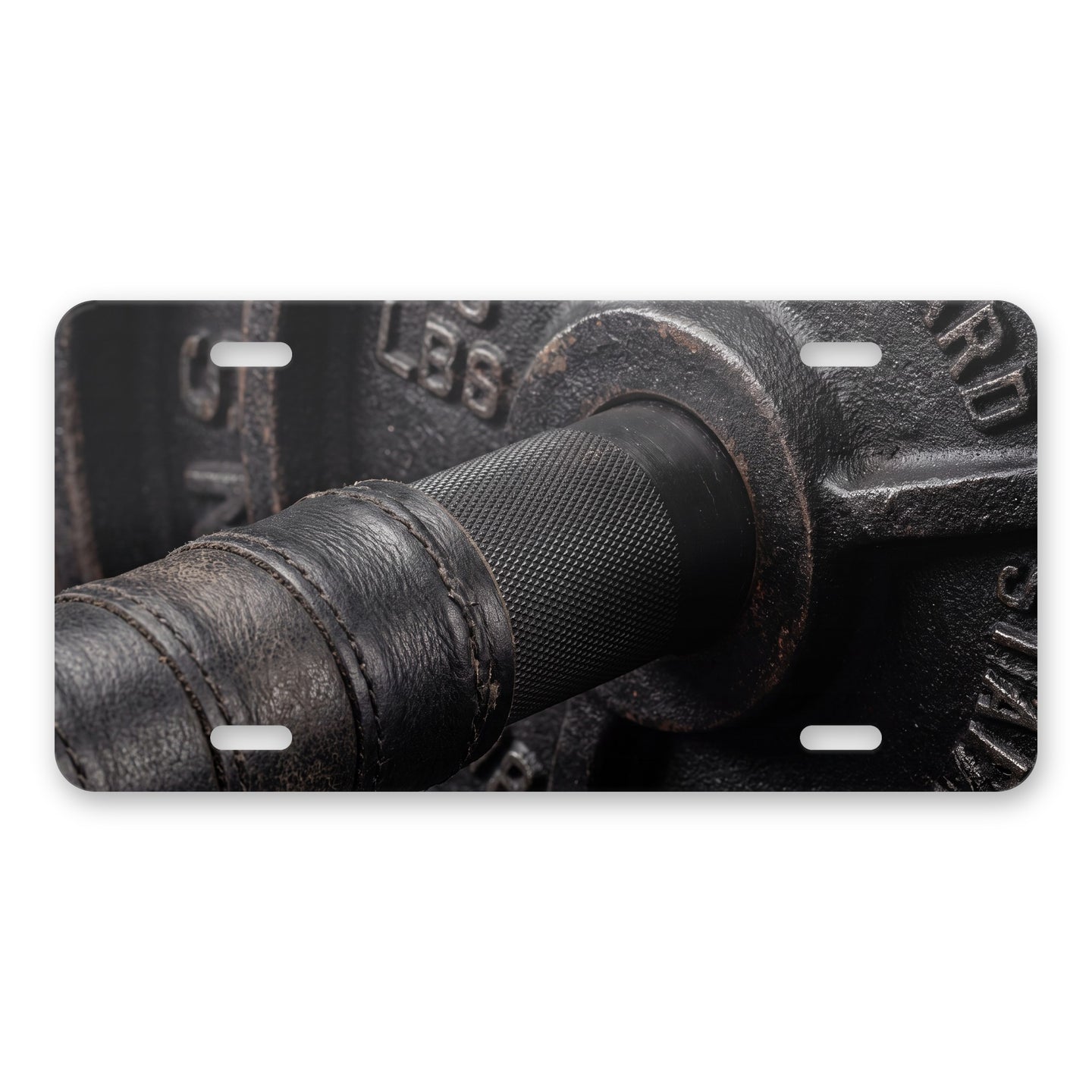 Barbell Lifting aluminum front license plate