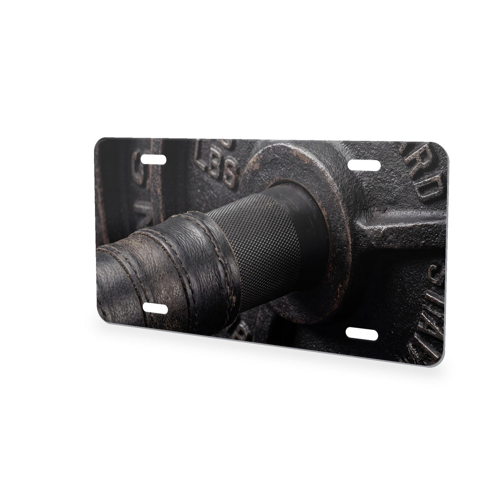 Barbell Lifting aluminum front license plate