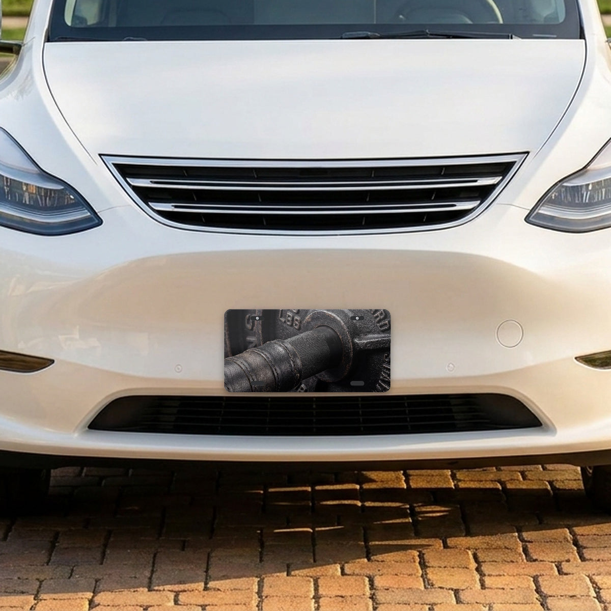 Barbell Lifting aluminum front license plate