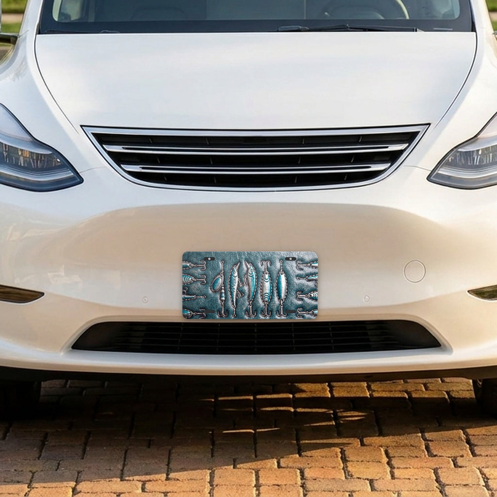 Fishing Lure aluminum front license plate
