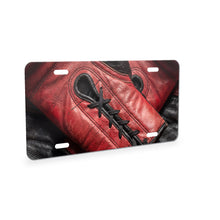 Boxing Gloves aluminum front license plate