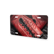 Boxing Gloves aluminum front license plate