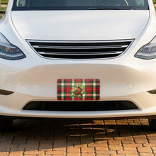 Christmas Plaid aluminum front license plate