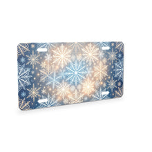 Christmas Snowflakes aluminum front license plate