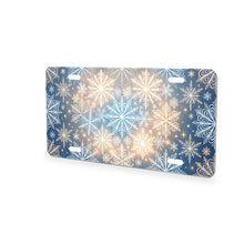 Christmas Snowflakes aluminum front license plate