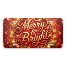 Merry & Bright aluminum front license plate