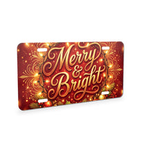 Merry & Bright aluminum front license plate