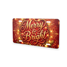 Merry & Bright aluminum front license plate