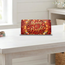Merry & Bright aluminum front license plate