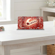 Santa & Reindeer aluminum front license plate