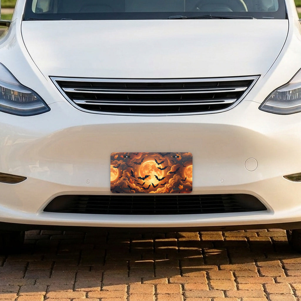 Halloween Bats aluminum front license plate